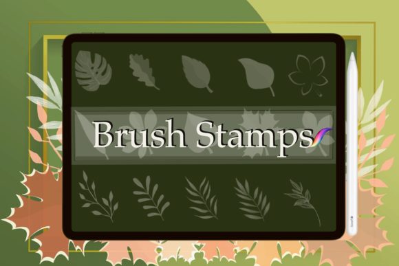 Download 16 Leaves Stamp Brushes Procreate - Leaves Collection