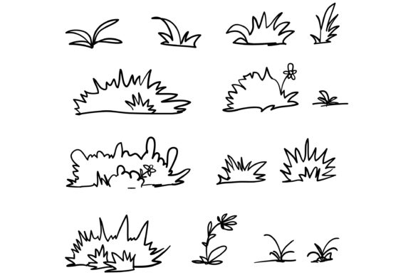 Download Doodle Grass Fresh Spring Plants - Premium Bundle