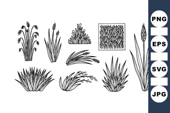 Download Hand Drawn Grass Vector Set - Hand drawn grass Collection
