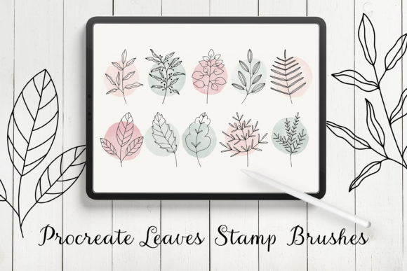 Download Leaves and Branches Procreate Stamps - Leaves Collection