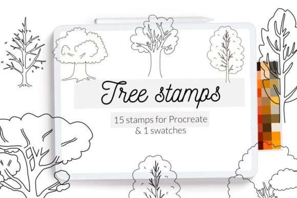 Download Tree Stamp Brushes for Procreate - Brushes for procreate Collection