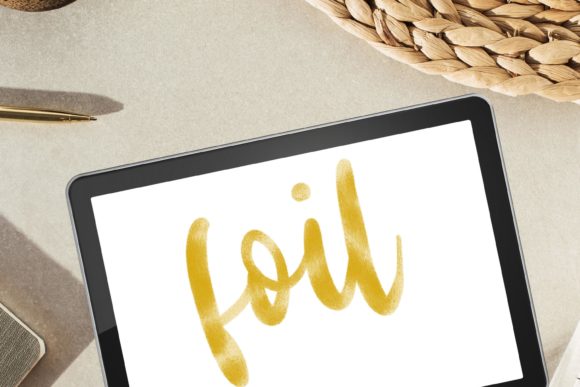 Download Metallic Foil Procreate Lettering Brush - Procreate lettering Collection